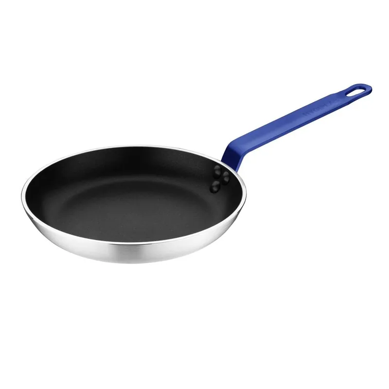 Hygiplas Aluminium Antiaanbak Teflon Platinum Plus Koekenpan met Blauwe Greep 24cm Favoriet