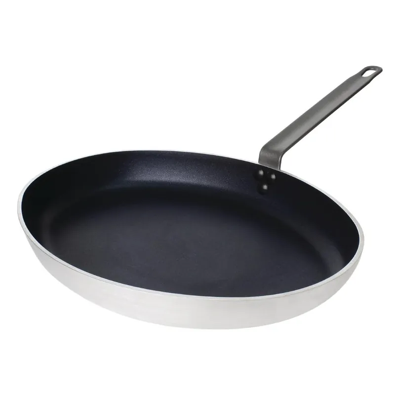 Vogue Aluminium Antiaanbaklaag Teflon Platinum Plus Ovale Koekenpan 36cm Uitverkoop