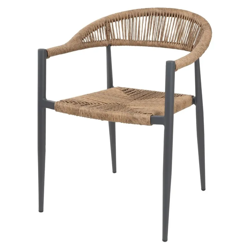Nieuw Bolero Eden PE gevlochten rattan outdoor armstoelen naturel (4 stuks)
