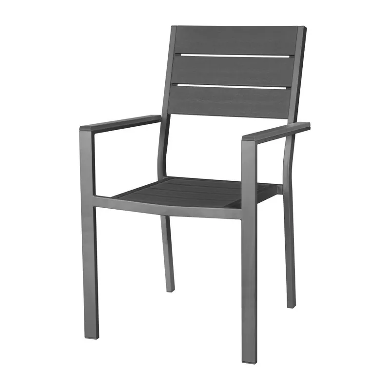 Bolero Valletta Grijze Stoelen Met Armleuningen (4 Pack) Laatste Kans