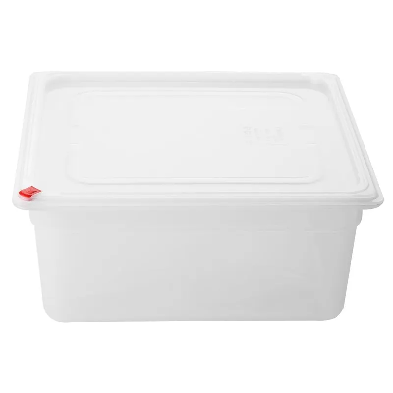 Hygiplas Click PP GN Container 2/3 met Deksel & 7 Kleur Clips 150mm 12Ltr (Set van 4) Korting