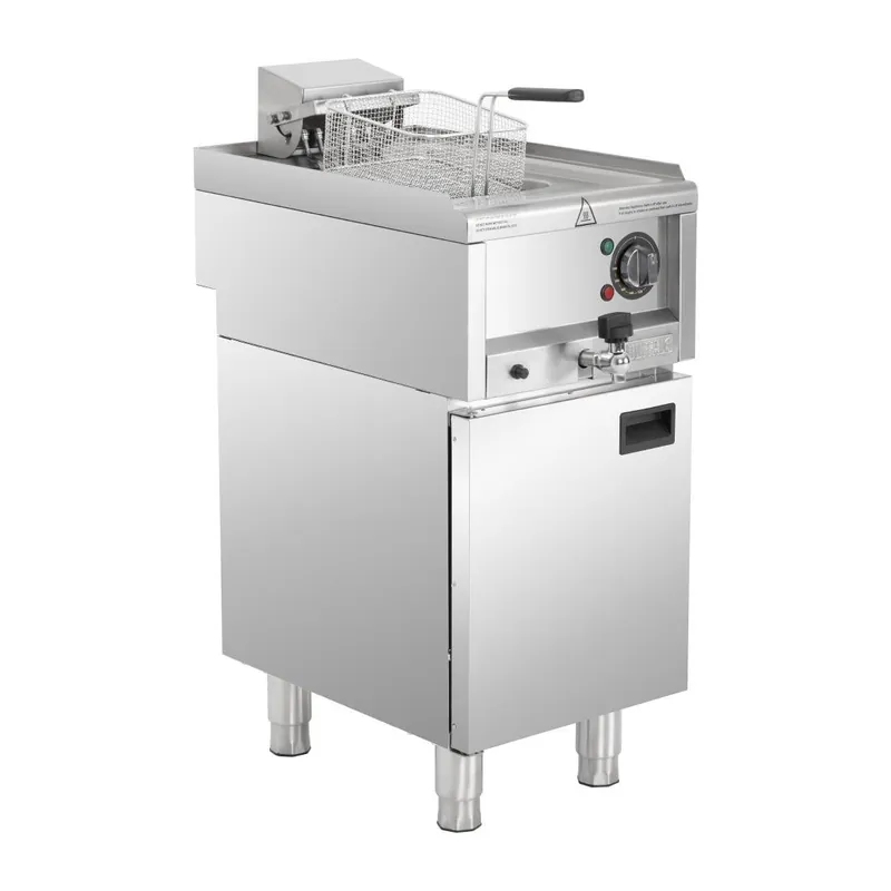 Buffalo 600 Serie Vrijstaande Enkele Tank Elektrische Friteuse 8Ltr Exclusieve Aanbieding