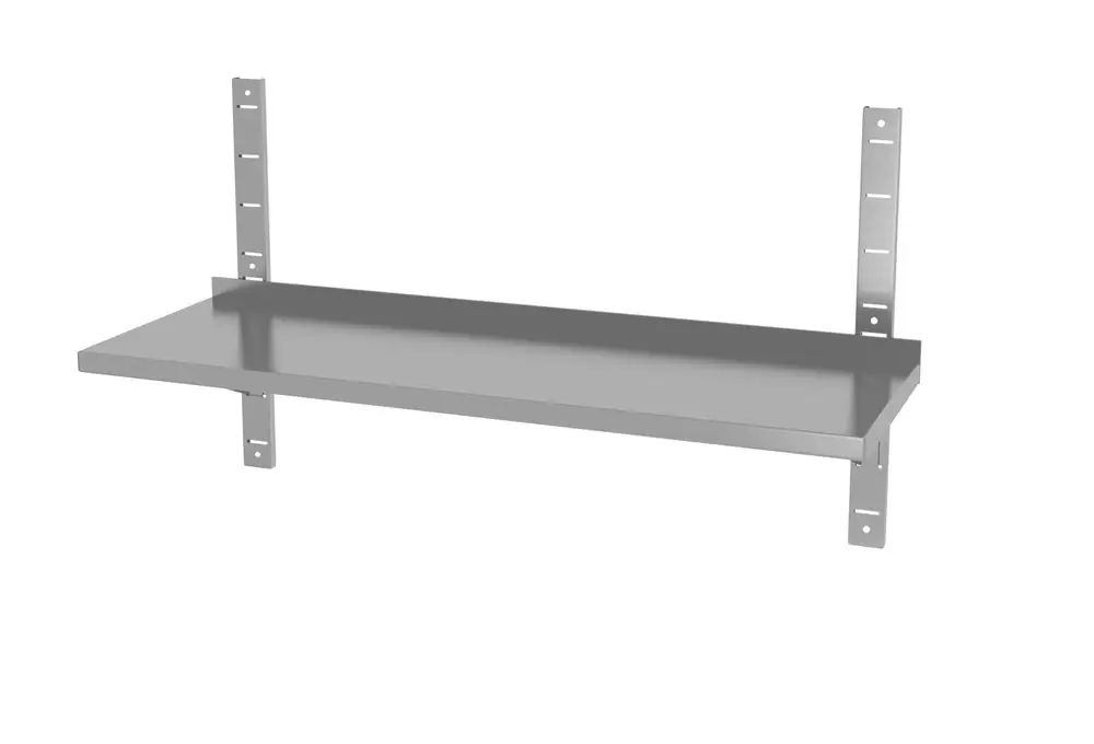 Verstelbare enkele wandplank met 2 beugels - 4 st. - 1400x300x(H)600mm Beste Prijs