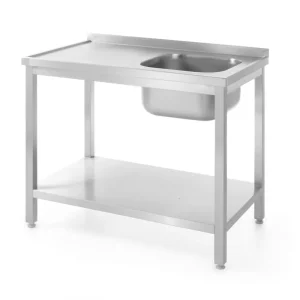 Spoeltafel met plank – geschroefd - diepte 600 mm - Profi Line - Rechterkant - 1000x600x(H)850mm Hoge Kwaliteit