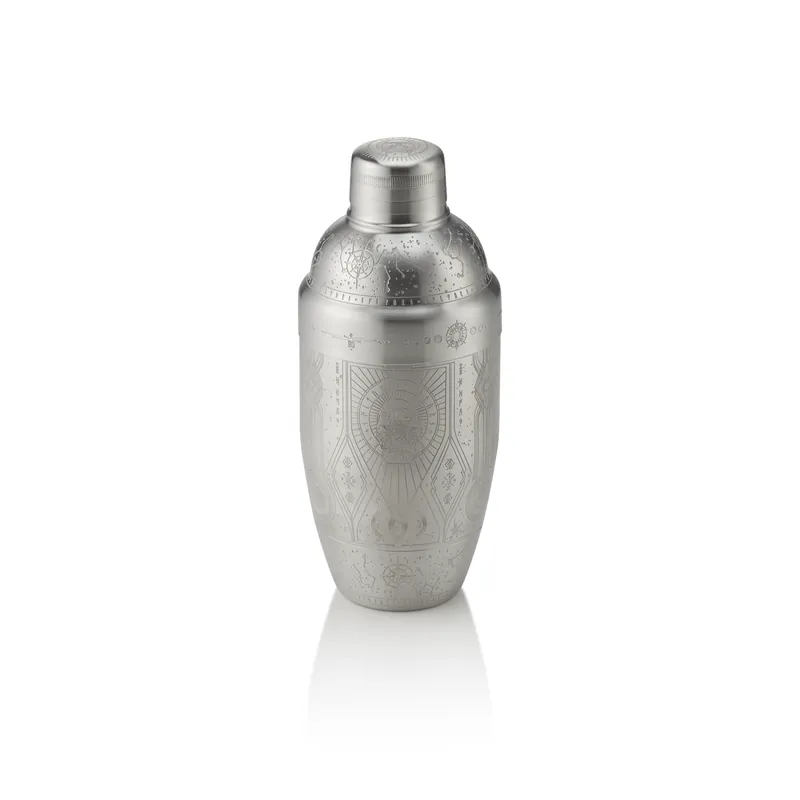 Shaker Tattoo NOCTURN - 0,5 ltr. - Ø 8,5 cm - zilver - chroomnikkelstaal 18/8 Gereduceerde Prijs