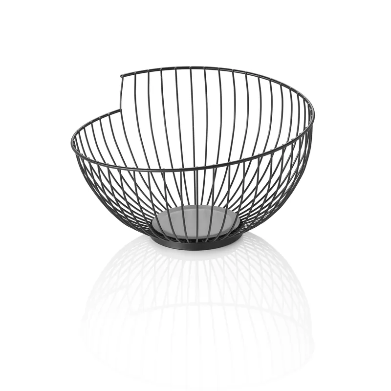 Snelle Levering Mand - Ø 28 cm - hoogte 16,5 cm - zwart - gepoedercoat - metaal