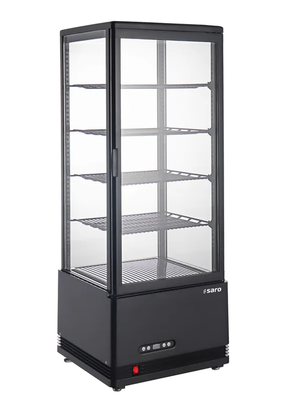 SARO Koelvitrine SC 100 AV, zwart Weekendaanbieding