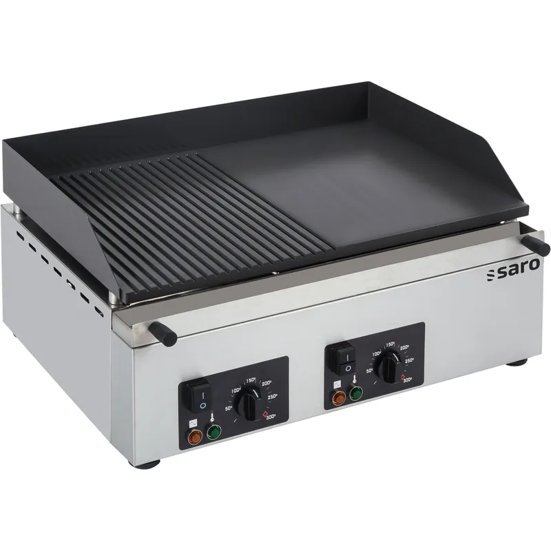 SARO Electrische grillplaat (gegroefd+glad) GPK 610 Koopje