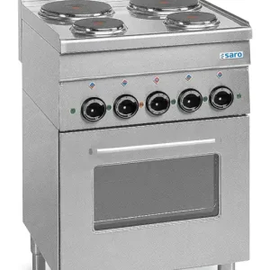 SARO elektrisch fornuis 4zones+grill+heteluchtoven,E4F6 Lage Prijs