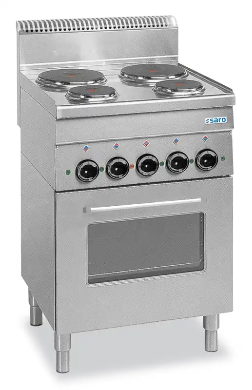 SARO elektrisch fornuis 4zones+grill+heteluchtoven,E4F6 Lage Prijs