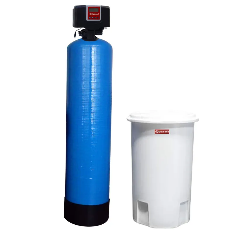 Waterontharder Chrono - en volumemeter, 60L., met uitwendige fles Aanbieding