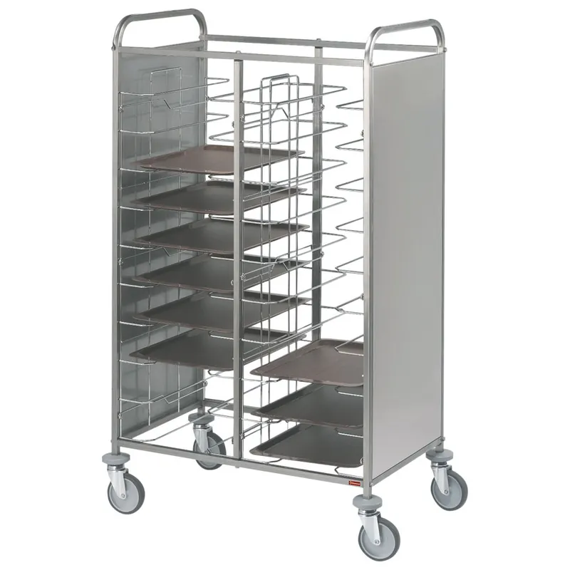 Betaalbaar Universele silowagen, RVS, 2x 12 niv.