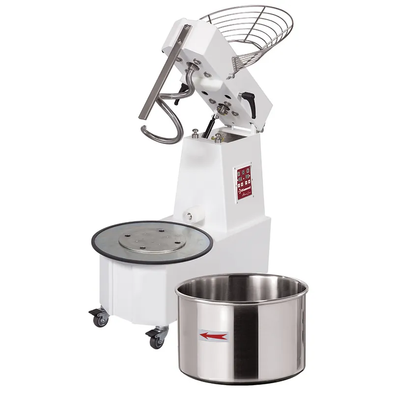 Goedkoop Spiraalkneder 33 liters kantelbare kop, verwijderbare kuip, 2 snelheden, - Automatisch, digitaal, op wielen