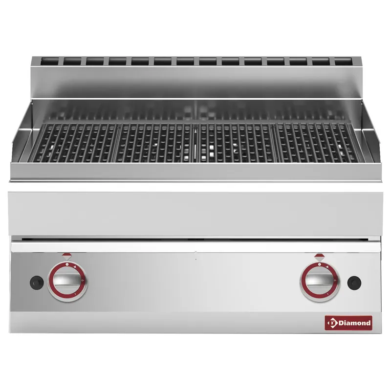 Stoom-grill op gas, met gietijzeren braadrooster -Top- Beperkte Voorraad