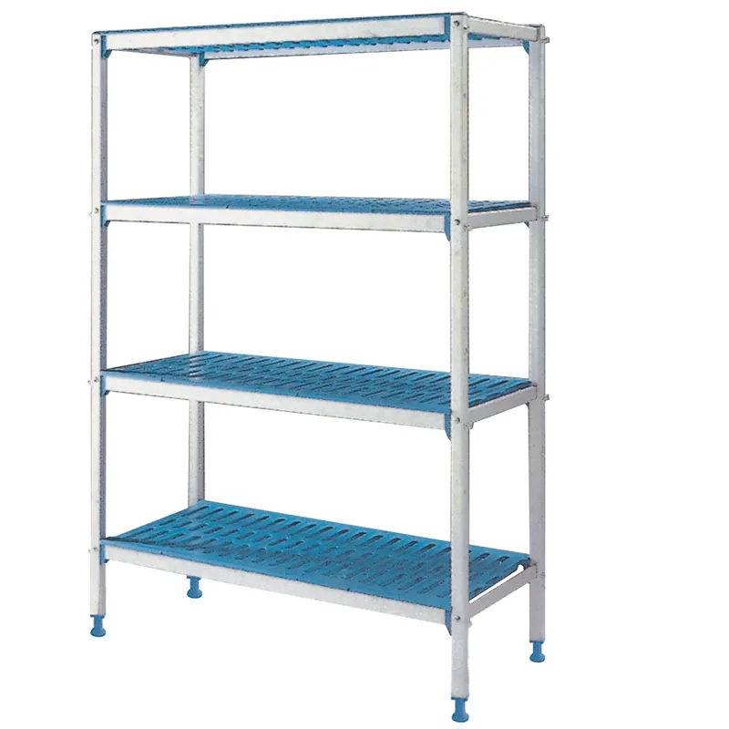 Koopje Lineaire rek in geanodiseerd aluminium 4 niveau's "Modular Rack"