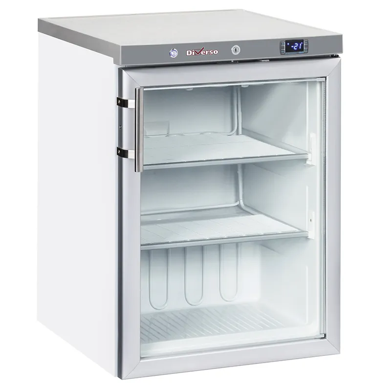 Statische vriezer, glazen deur, 200 liter - Wit Veilige Betaling