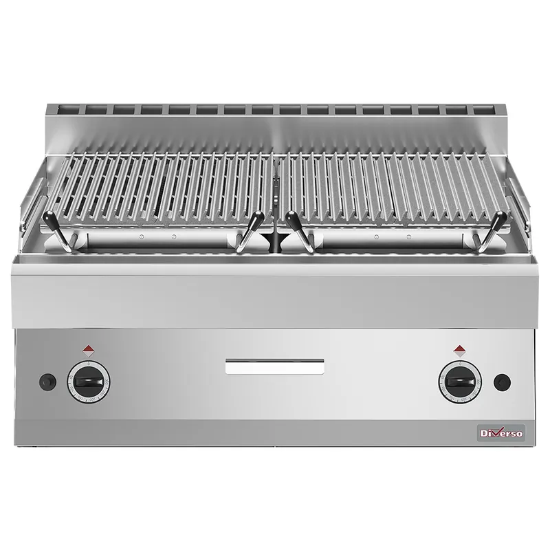 Lavasteengrill - 1/1 module - bakrooster in gietijzer "double face" Laatste Versie