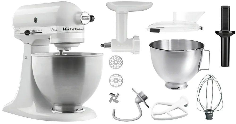 KitchenAid 5K45SSEWH, wit, 4,28L Koopje