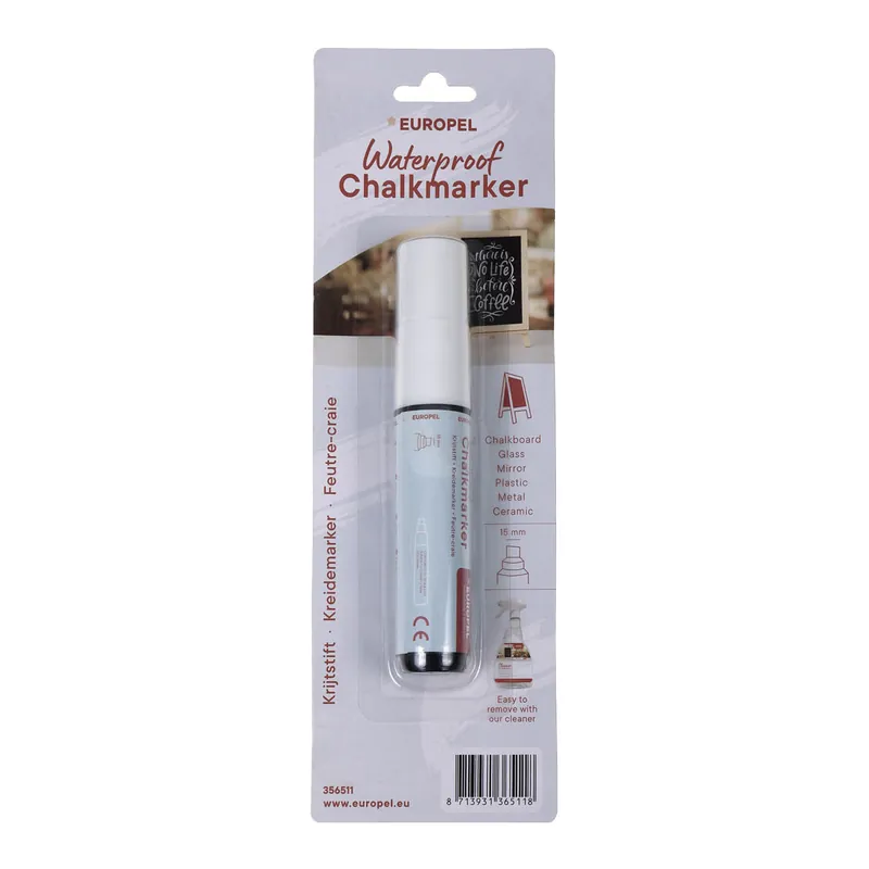 Shop Nu Krijtstift Europel watervast 15mm wit blister 1 stuk