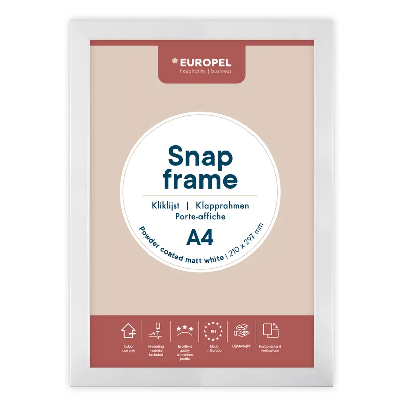 Bestel Nu Kliklijst Europel Premium+ A4 25mm Mat Wit
