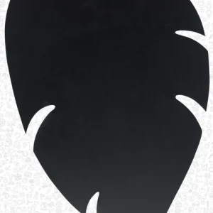 Fabrieksprijs Silhouette Blad Wandkrijtbord In Zwart 43,8x29,6x0,3 cm