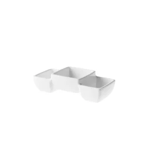 Gratis Retour Schaal 3-vaks Melamine 14 x 6 cm Wit Melamine