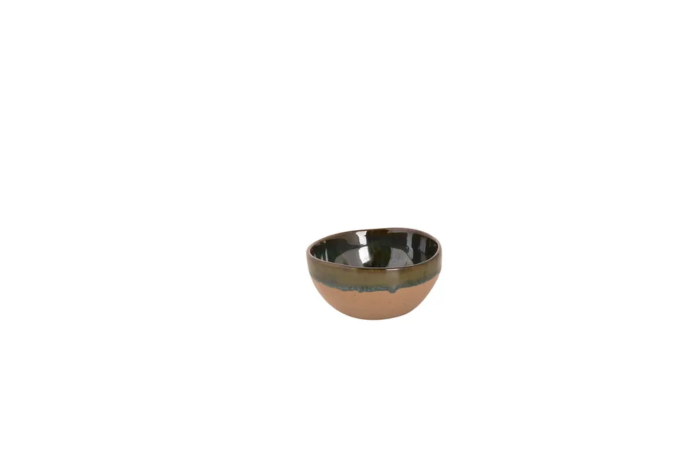 Gereduceerde Prijs Schaal Wisteria 11 cm Groen Beige Stoneware