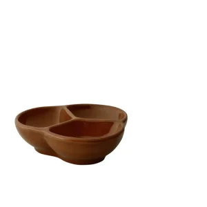 Populair Schaal 3-vaks Classico 13 x 13 cm Bruin