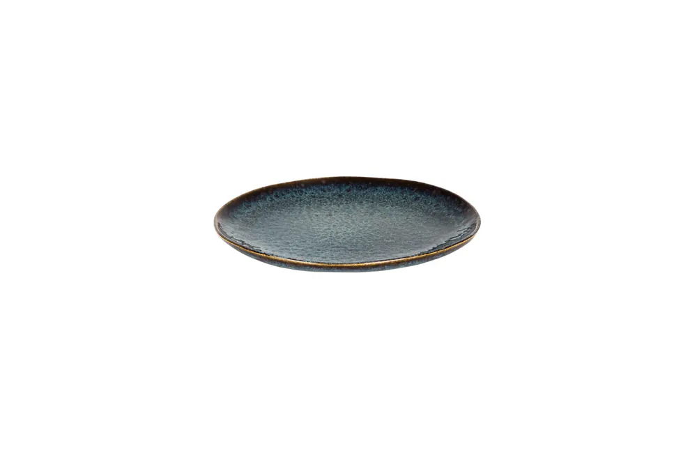 Bord Eccentric 22 cm Blauw Stoneware Shop Nu