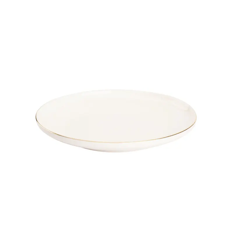 Bord Ligne D'or 27 cm Wit Goud Porselein Express Levering