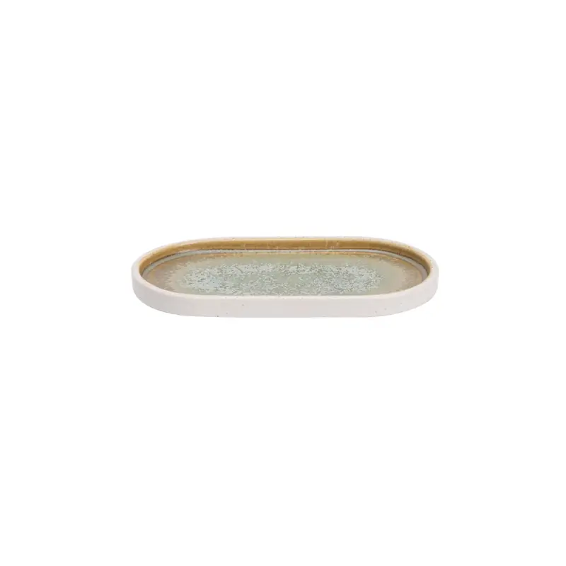 Exclusieve Aanbieding Bord Ovaal Coco 20.5 x 11.5 cm Groen Porselein