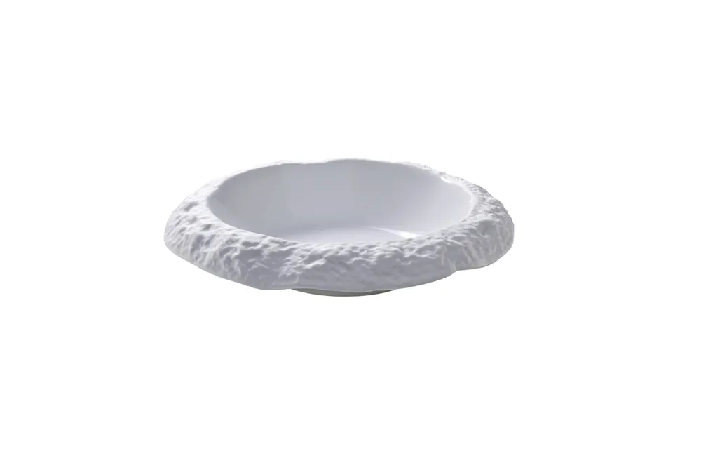 Bord Diep Calcaire 21.5 cm Wit Porselein Op = Op