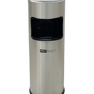 Staande asbak met afvalbak - 30L - RVS Aanbieding