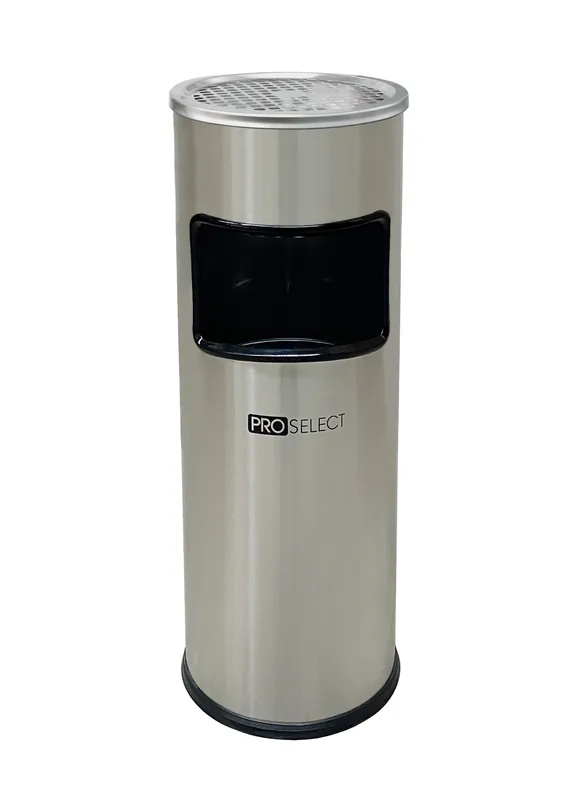 Staande asbak met afvalbak - 30L - RVS Aanbieding