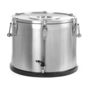 Geïsoleerde draagbare container – met kraan - 50L - Zilver - Ø480x(H)380mm Actieprijs