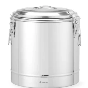 Geïsoleerde draagbare container - Kitchen Line - 31L - Zilver - Ø400x(H)445mm Koop Vandaag