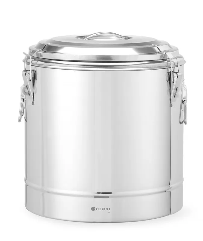 Geïsoleerde draagbare container - Kitchen Line - 31L - Zilver - Ø400x(H)445mm Koop Vandaag