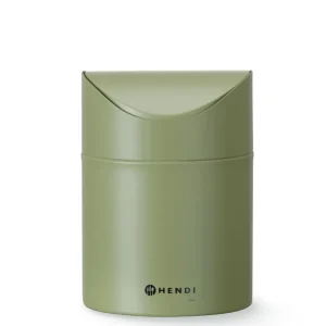 Korting Tafelformaat prullenbak met schommeldeksel - 1,2L - Groen - Ø120x(H)165mm