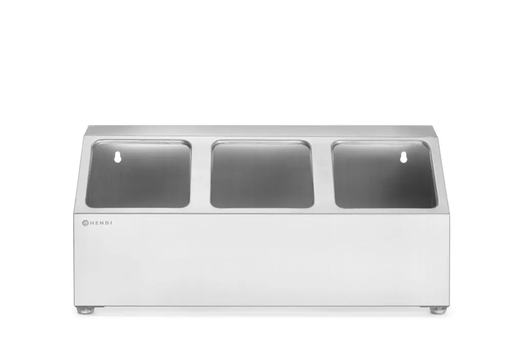 Gastronormbak houder - 3 compartimenten - 512x245x(H)215mm Superprijs