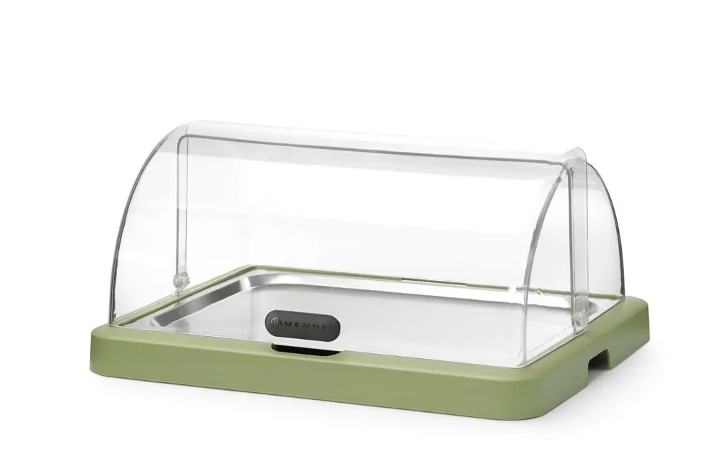 Populair Koeldisplay met rolltop “Duo” UNIQ - Enkel - Groen - 460x355x(H)220mm - Rechthoekig