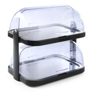 Shop Nu Koeldisplay met rolltop - dubbel - Donkergrijs - 440x320x(H)440mm