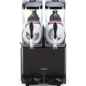 Slushmachine 2x12L - 24L - Zwart - 220-240V/710W - 415x507x(H)810mm Gecertificeerd