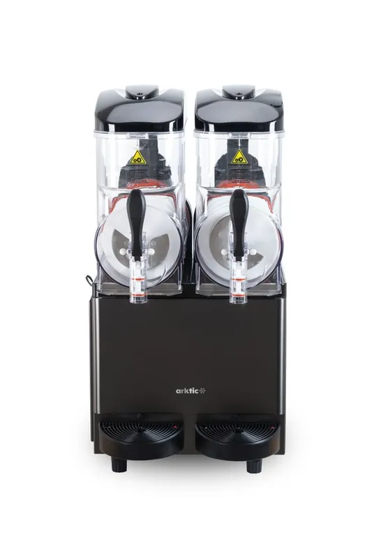 Slushmachine 2x12L - 24L - Zwart - 220-240V/710W - 415x507x(H)810mm Gecertificeerd