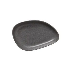 Snackbordenset ROCKZZERO, 14,5 x 9,5 cm, steengrijs, Set van 6 stuks, steengoed Express Levering