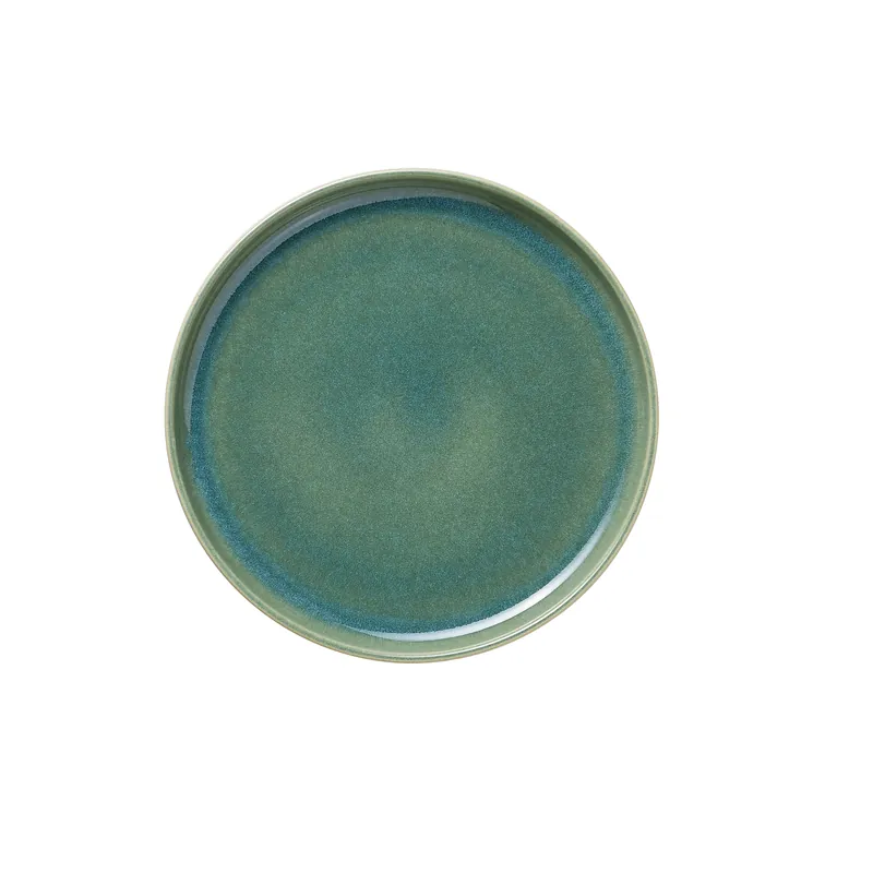 Beperkt Aanbod Bordenset ROCKZZERO, plat, Ø 22 cm, mirtgroen, Set van 6 stuks, steenzeug