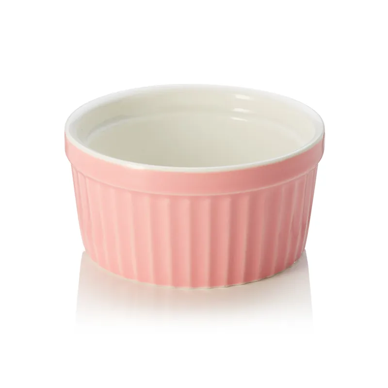 Veilige Betaling Ragoutfin-Set, Ø 9 cm, 130 ml, roze, Set van 6 stuks, porselein