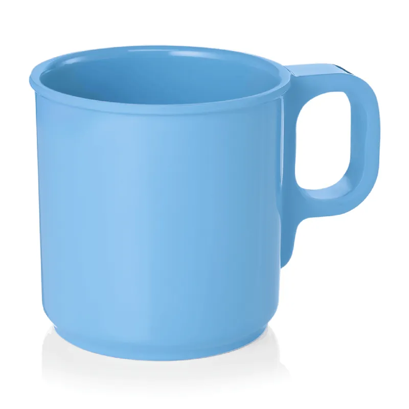 Bekerset, 250 ml, blauw, Set van 12 stuks, melamine Tijdelijk Beschikbaar