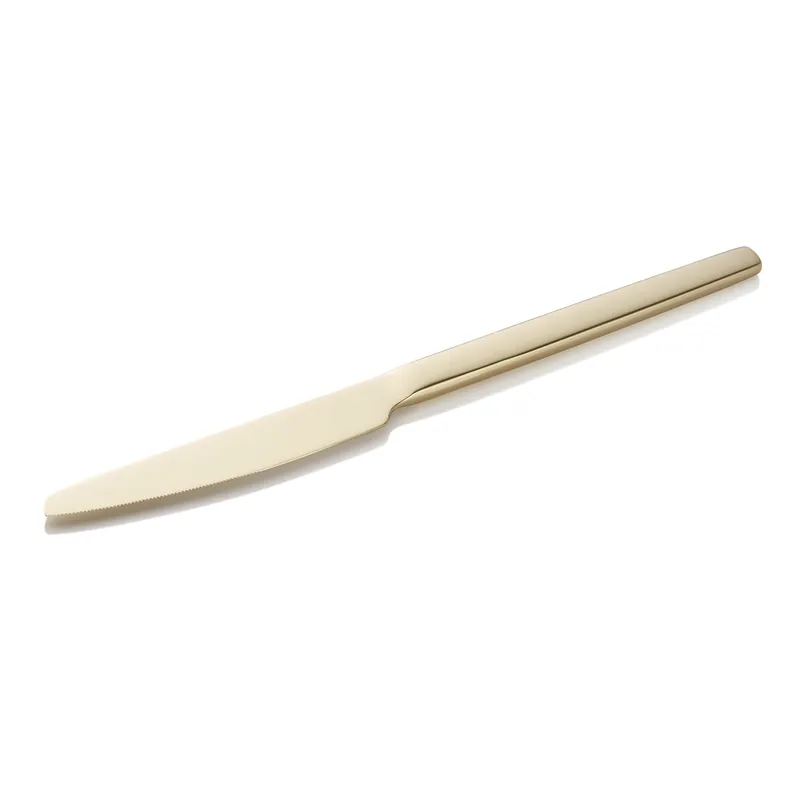 Tafelmessenset ALEX CHAMPAGNE, met champagnekleur, matte PVD-beschichting, 23 cm, Set van 12 stuks, chroomstaal 13/0 Gereduceerde Prijs