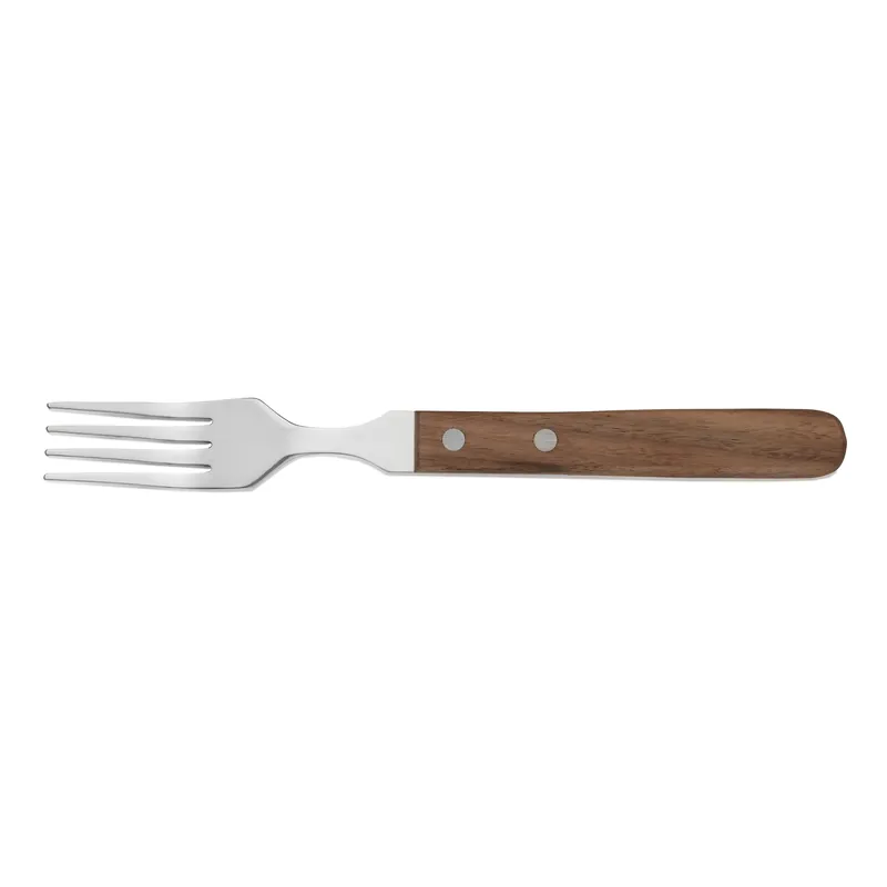 Steakvorkenset, met walnotenhouten greep, 20 cm, set van 6 stuks, hout, roestvrij staal 13/0 Direct Beschikbaar