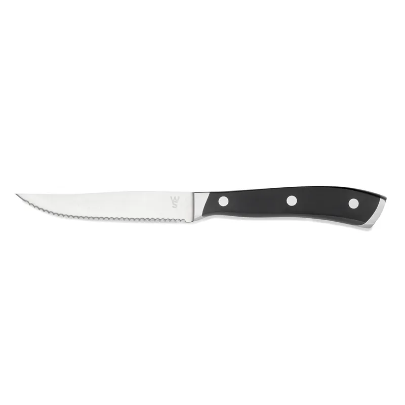 Superprijs Steakmessen-set, met ABS kunststofhandvat, 23 cm, set van 6 stuks, ABS kunststof, chroomstaal 13/0